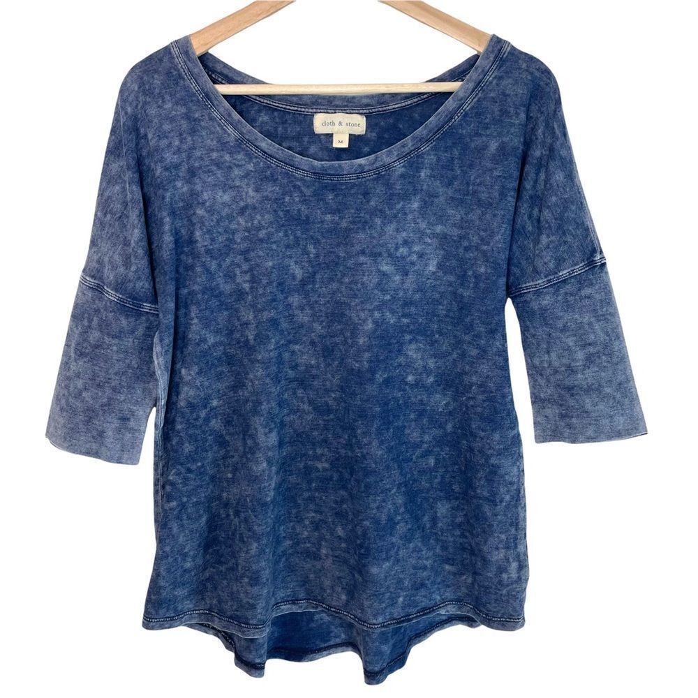 Cloth & Stone Blue Denim Wash T-shirt 100% cotton
